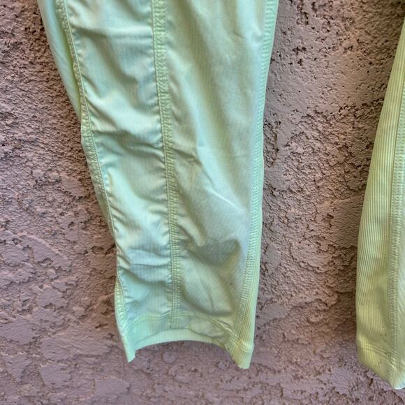 Lululemon Size 4 Street to Studio Crop Drawstring Pants Neon Yellow Pockets - Picture 5 of 6